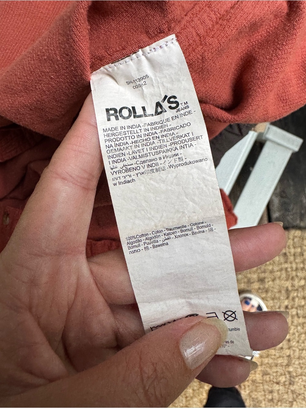 ROLLA'S Rust-Red Long-Sleeve Button-Down Shirt - Picture 6 of 6